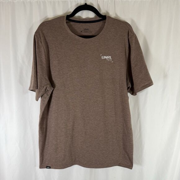 UNRL Shirt Men's XL Brown Casual Tee Scheels Exclusive Short Sleeve Crewneck - Picture 1 of 10